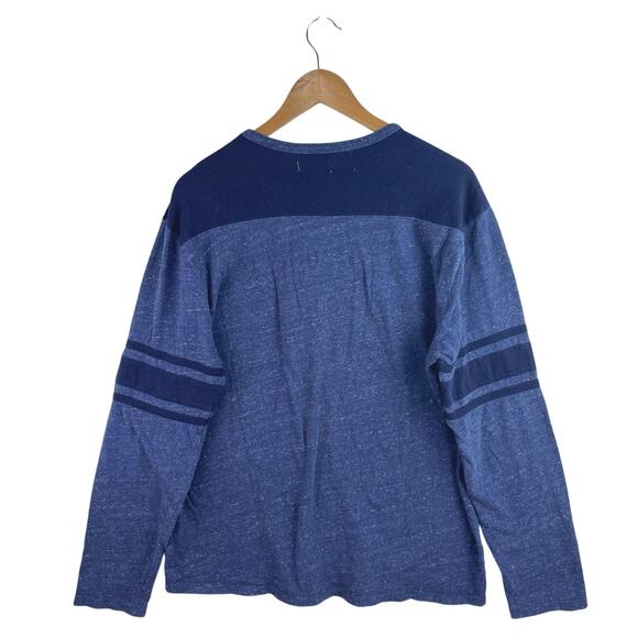 J.Crew Men's Navy Blue Colorblock Oversized Long Sleeve T Shirt Tee Top Size XL - Picture 2 of 4